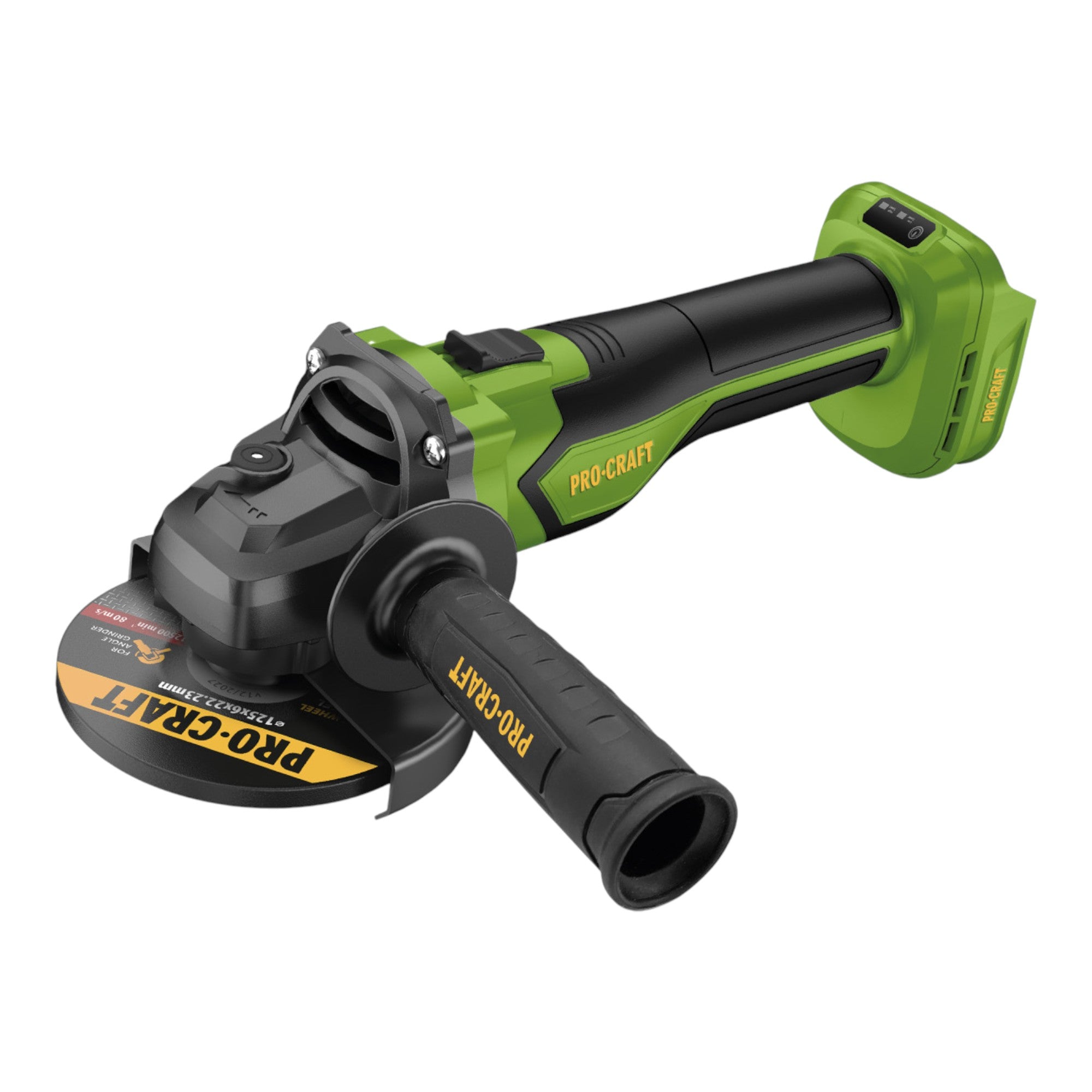 Procraft PGA22 BB Akku Winkelschleifer 20 V 125 mm Brushless 2x Akku 4 0 Ah Ladegeraet 1 - toolbrothers