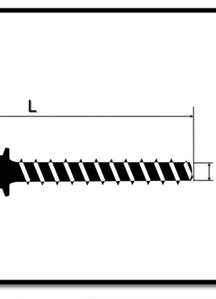 HECO MULTI-MONTI-plus SS Betonschraube 12 x 90 mm 75 Stk. SW 15 Sechskantkopf verzinkt A2K ( 3x 48409 ) - Toolbrothers