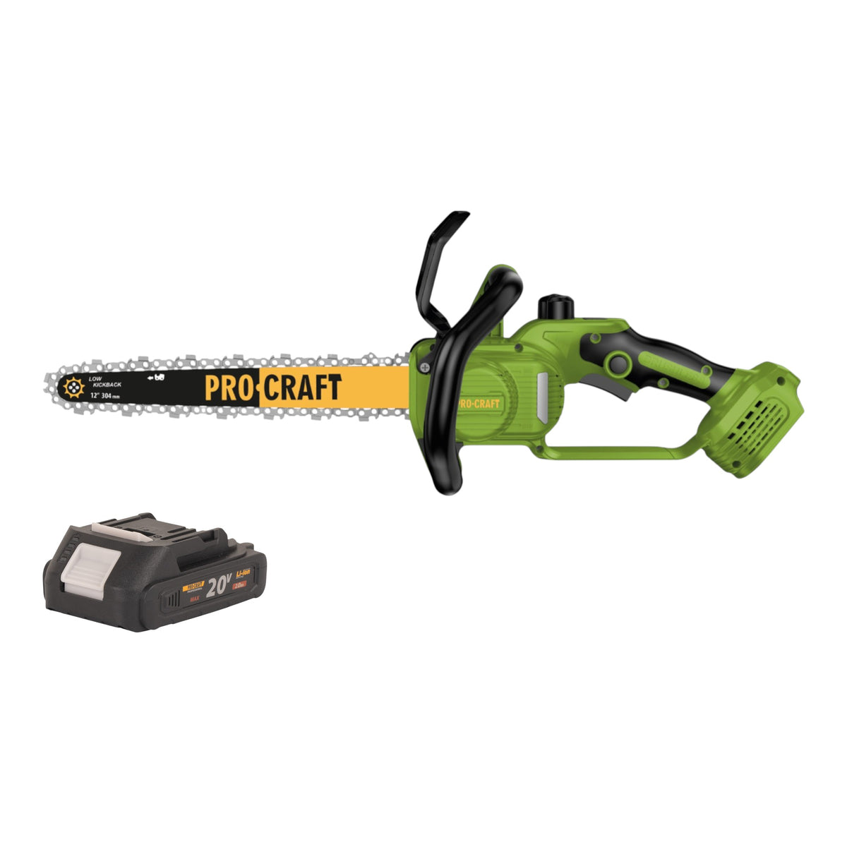Procraft PKA33-BB Tronçonneuse sans fil 20 V 304 mm Brushless + 1x batterie 2,0 Ah - sans chargeur