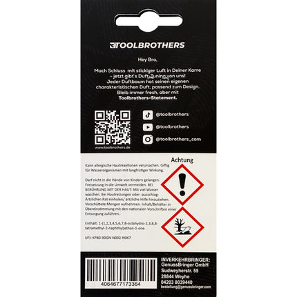 Toolbrothers Duftbaum FLEX YELLOW AKKUSCHRAUBER Design Duft BOSS maskuline Duftnoten 3 - toolbrothers