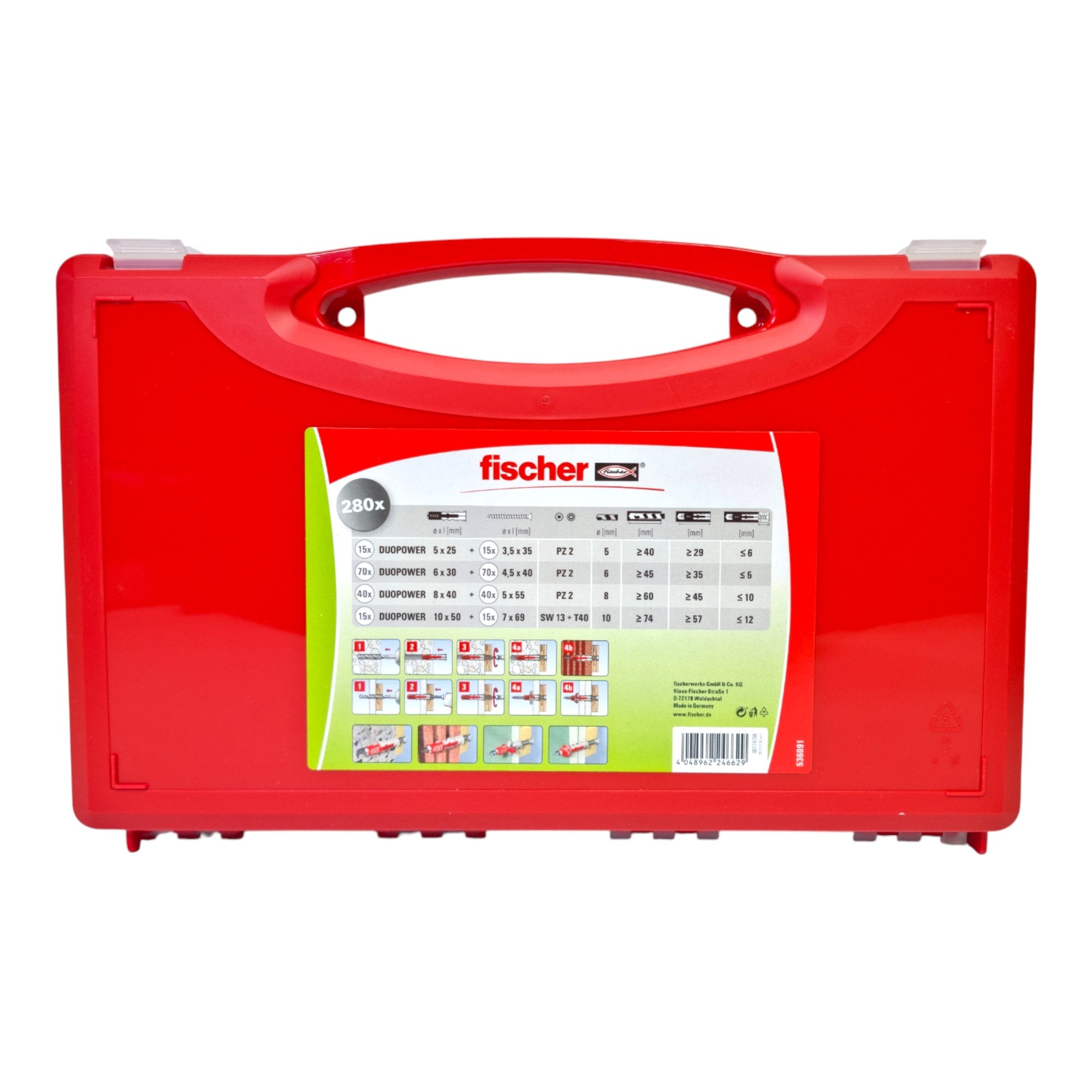 Fischer Red Box Duopower Schrauben Set 280 Stueck 536091  2 - toolbrothers