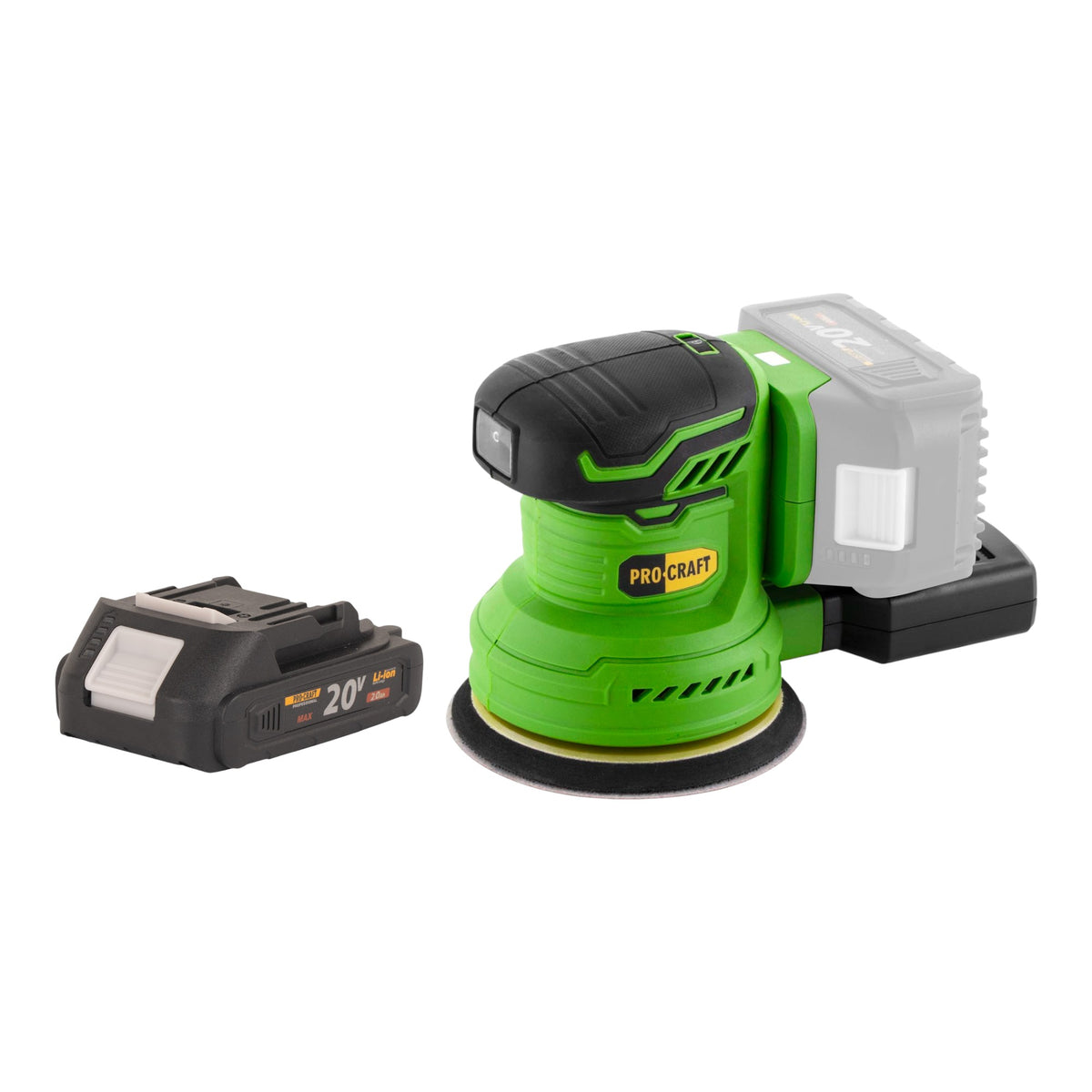 Procraft PX20BLbb Ponceuse excentrique sans fil 20 V 125 mm Brushless + 1x batterie 2,0 Ah - sans chargeur