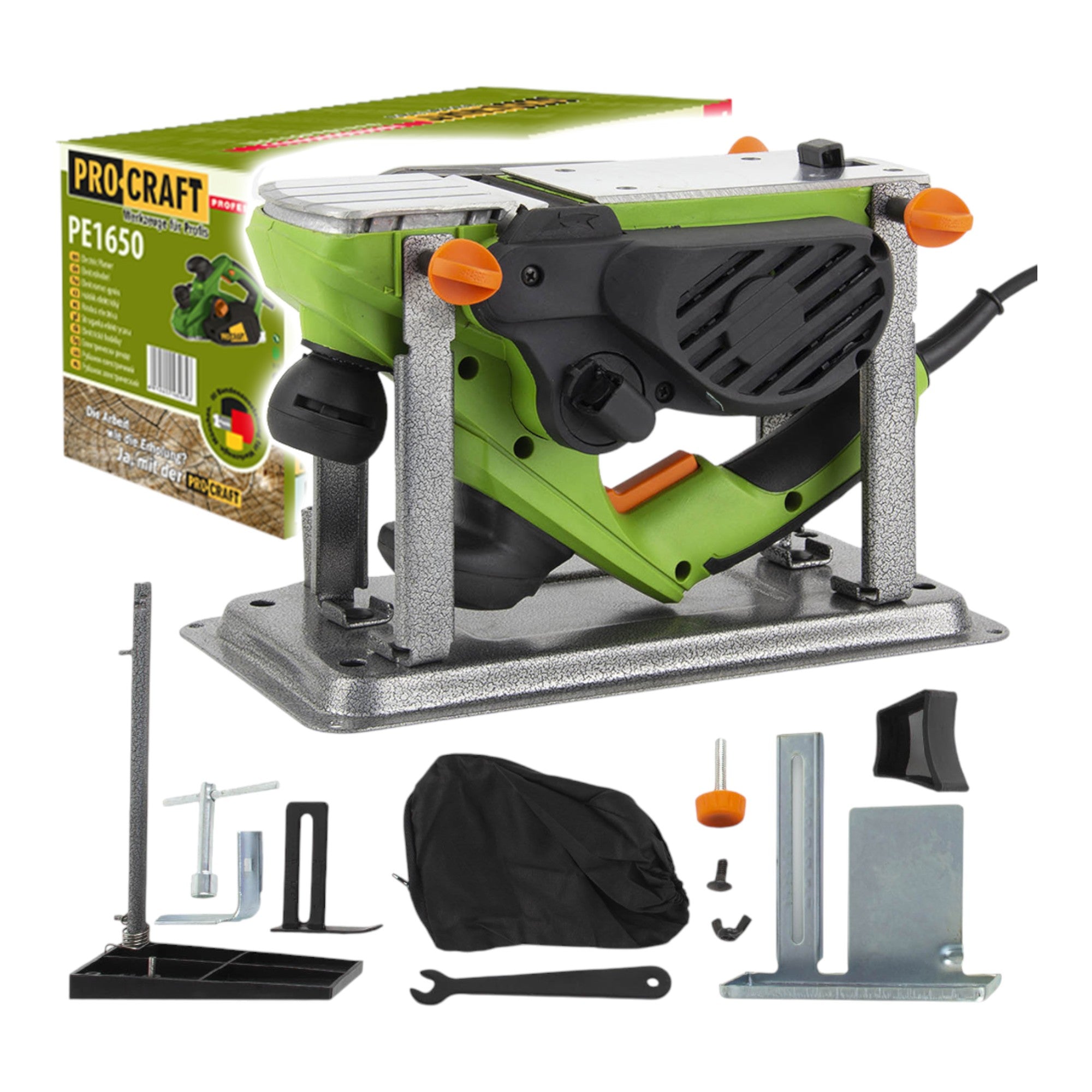 Procraft PE1650 Elektro Hobel 850 Watt 82 mm Hobelbreite 0 - toolbrothers