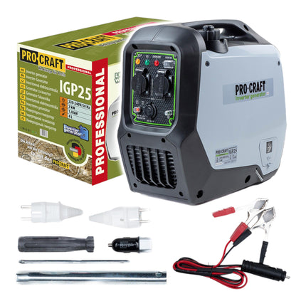 Procraft IGP25 Benzin Inverter Generator Stromerzeuger 1800 W 4000 ml 2 230 V 1 12 V DC Ausgang 0 - toolbrothers