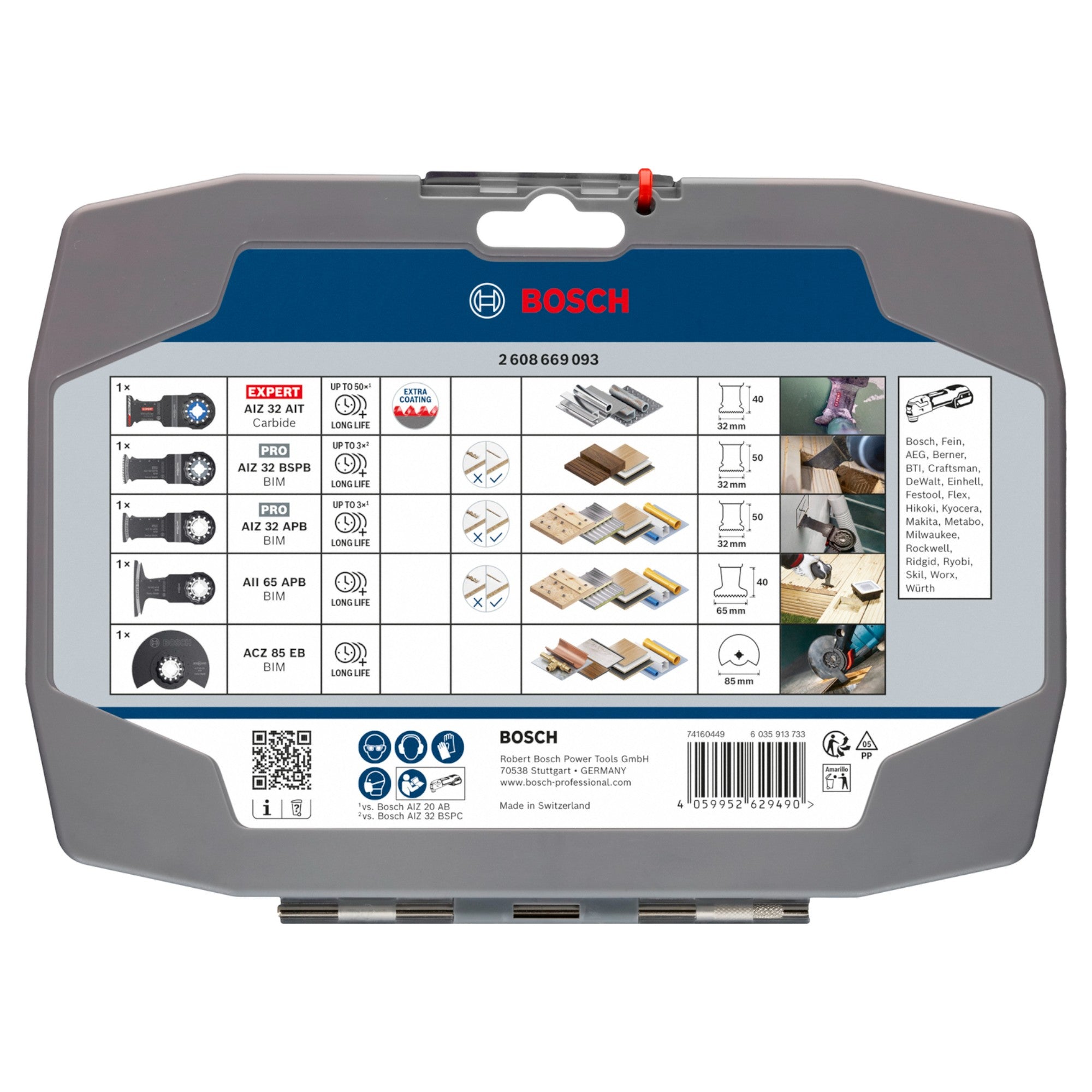 Bosch Professional Multifunktionswerkzeug Zubehoer Schneid Set 5 tlg 2608669093 Starlock Koffer 3 - toolbrothers