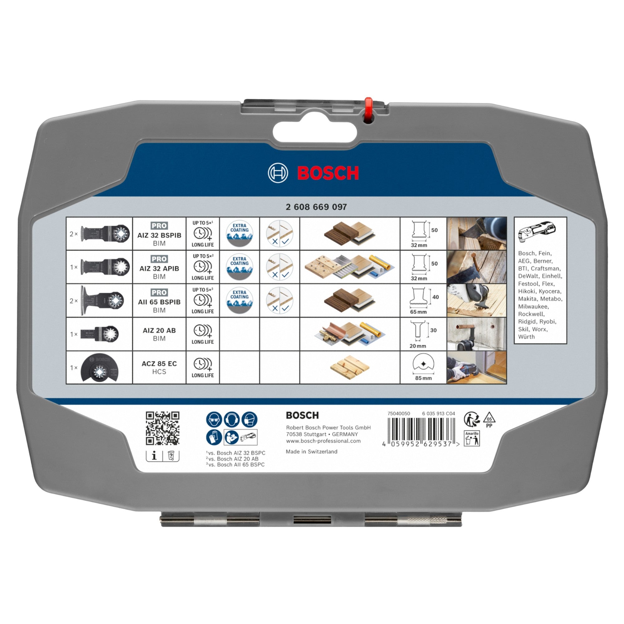 Bosch Professional Multifunktionswerkzeug Zubehoer Holz Set 7 tlg 2608669097 Starlock Koffer 3 - toolbrothers