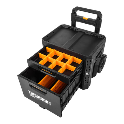 Toughbuilt STACKTECK rollbare Werkzeug Box abschliessbar mit 2 Schubladen TB B1 D R92  1 - toolbrothers