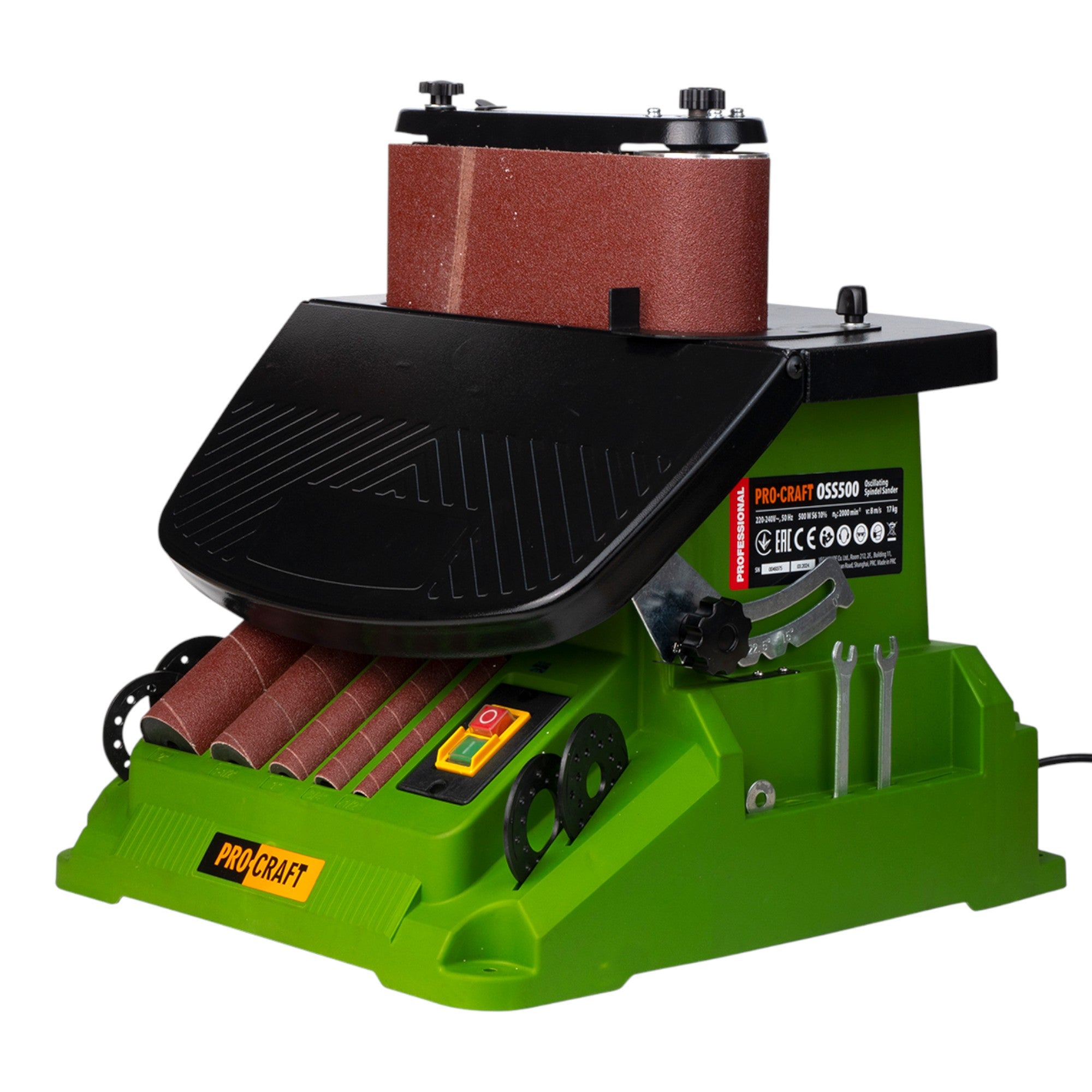 Procraft OSS500 Spindel und Bandschleifmaschine 500 Watt 16 mm Hub Zubehoer 2 - toolbrothers