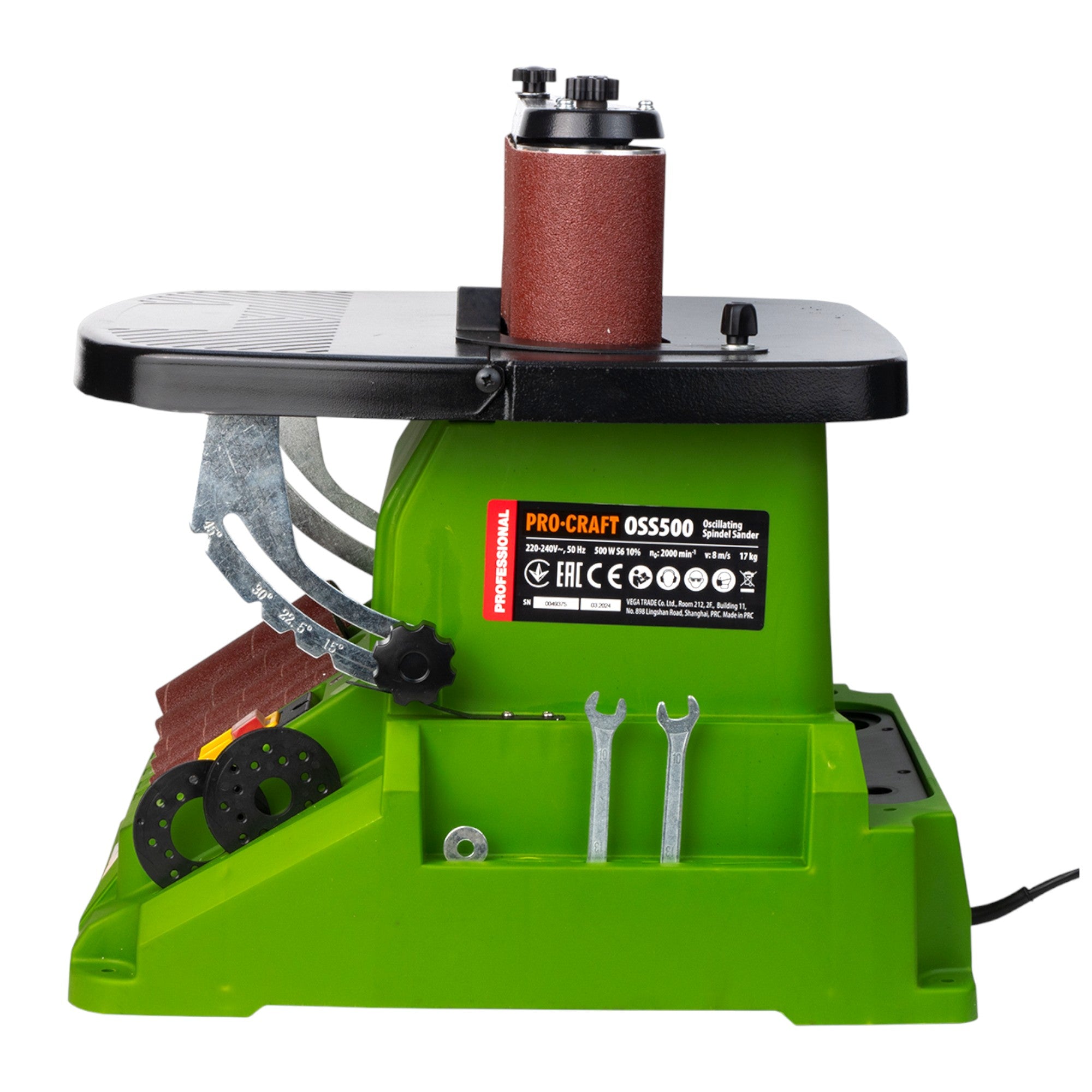 Procraft OSS500 Spindel und Bandschleifmaschine 500 Watt 16 mm Hub Zubehoer 1 - toolbrothers