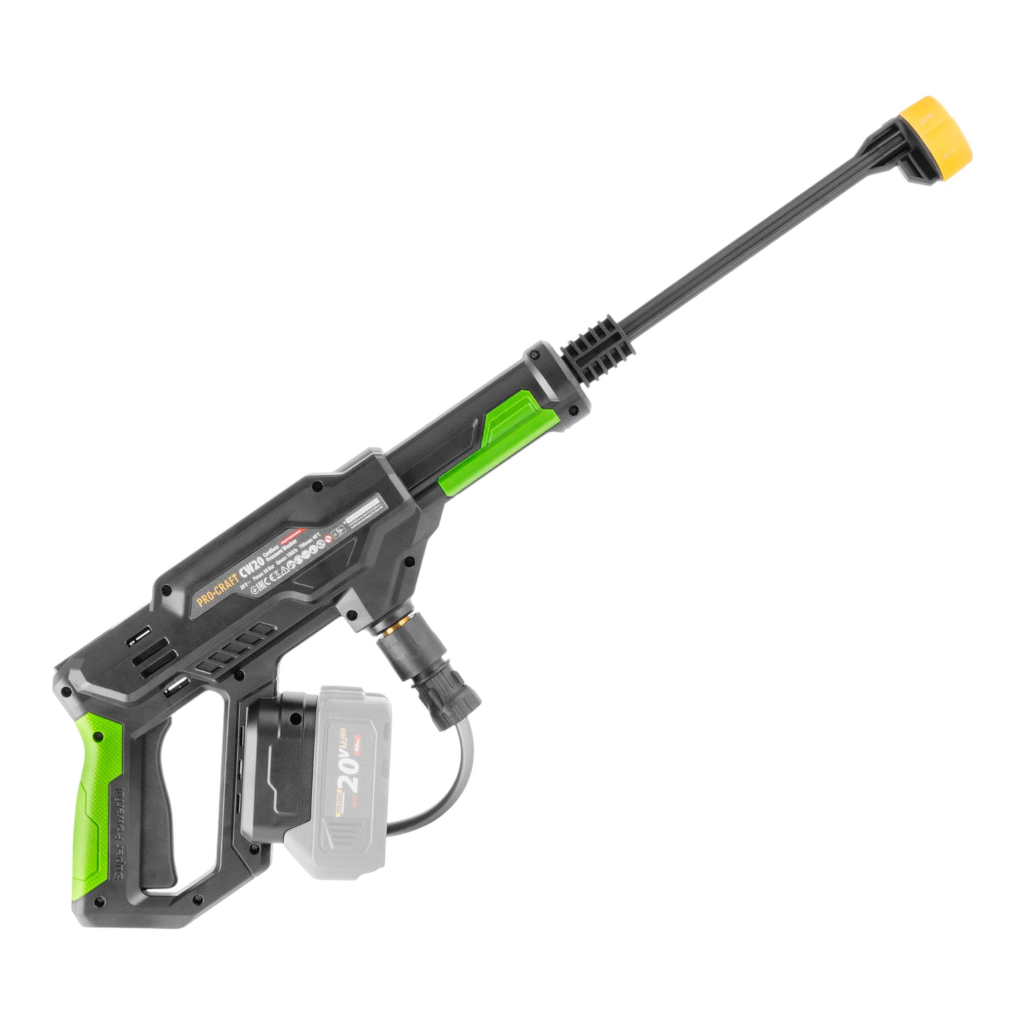 Procraft CW20bb Akku Hochdruckreiniger 20 V 30 bar 180 l h Brushless 1x Akku 4 0 Ah Ladegeraet Koffer 4 - toolbrothers