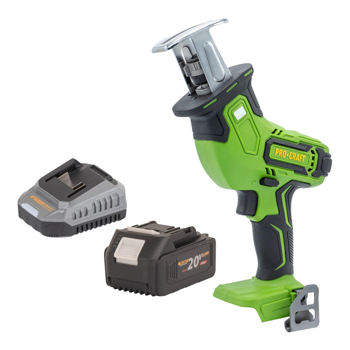Procraft PSS30bb Scie sabre sans fil 20 V Brushless + 1x batterie 4,0 Ah + chargeur