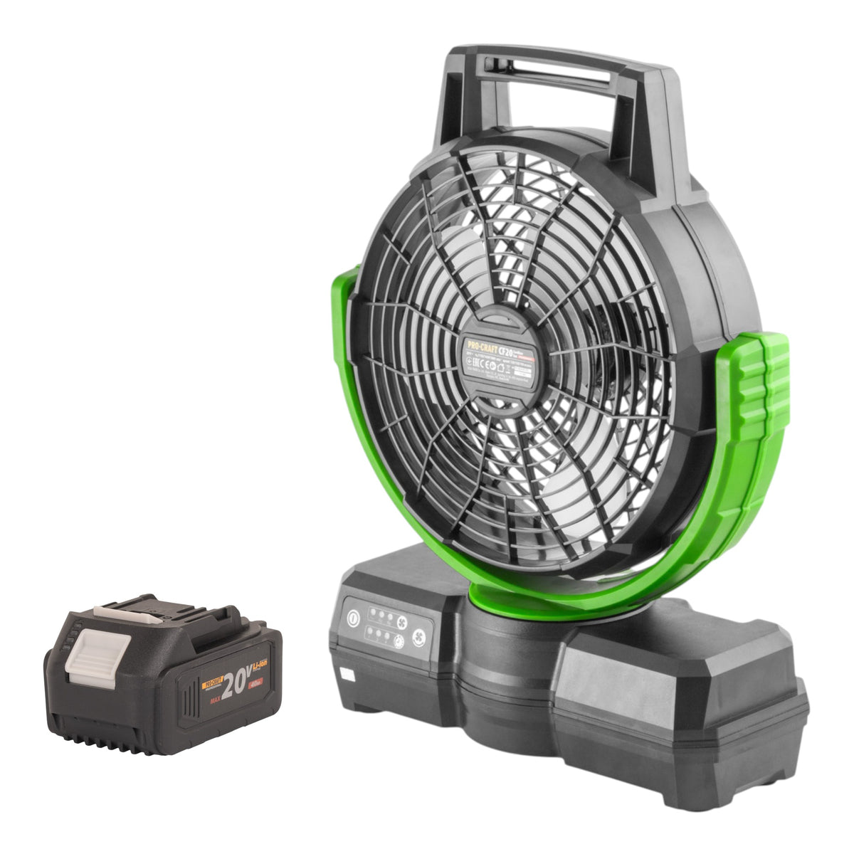 Procraft CF20bb Ventilateur à batterie 20 V 235 mm + 1x batterie 4,0 Ah - sans chargeur