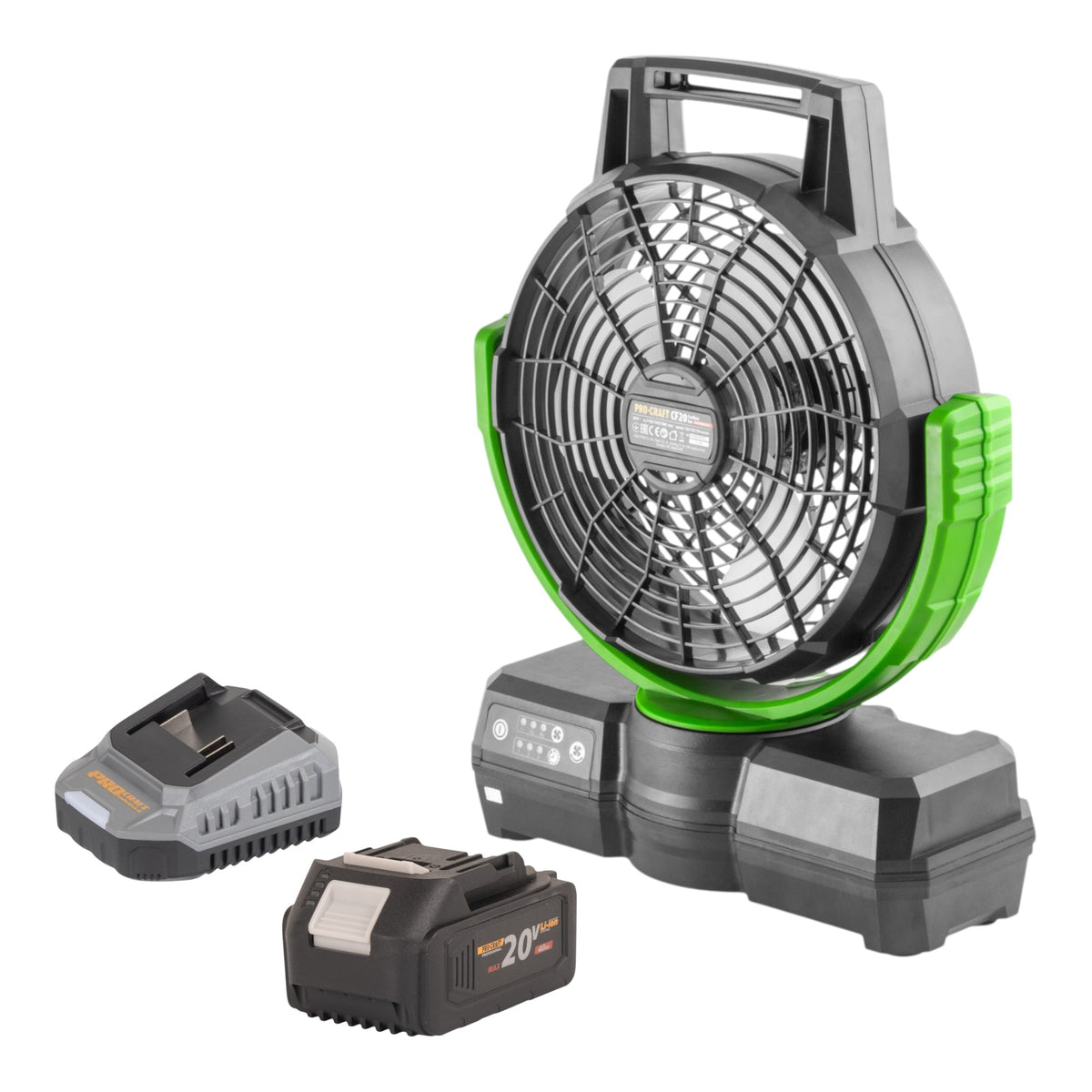 Procraft CF20bb Ventilateur sur batterie 20 V 235 mm + 1x batterie 4,0 Ah + chargeur