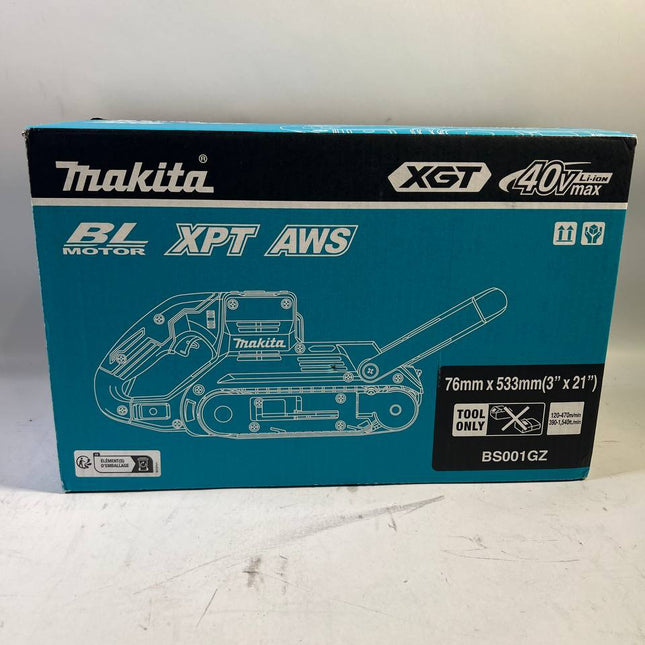 Makita BS 001 GZ Akku Bandschleifer 40 V max 76 x 533 mm Brushless Solo ohne Akku ohne Ladegeraet Leicht Gebraucht 0 - toolbrothers