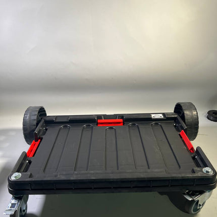 Qbrick System ONE Transport Platform stapelbar 745 x 510 x 180 mm mit Schwenkraedern aus Metall und Bremse Gebraucht 0 - toolbrothers