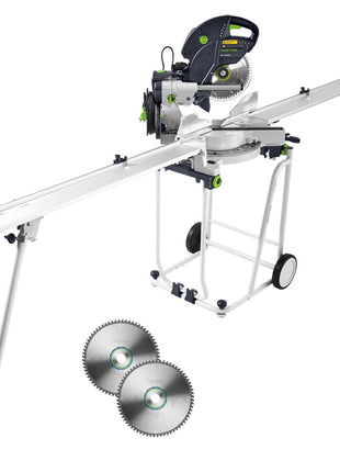 Festool KS 120 REB-Set-UG Kapp Zugsäge KAPEX 1600W 260mm ( 575313 ) + Untergestell + 3x Kreissägeblatt - Toolbrothers