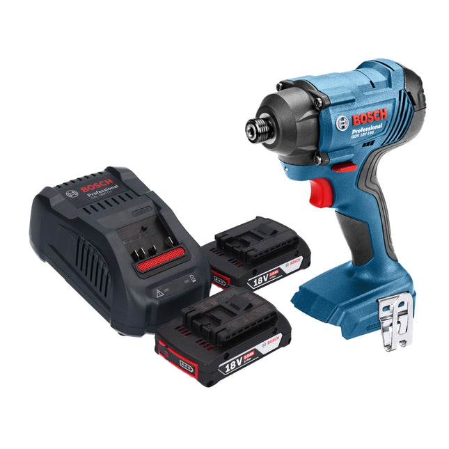Bosch GDR 18V-160 Professional Visseuse à chocs sans fil 18 V 160 Nm 1/4" + 2x batterie 2,0 Ah + chargeur
