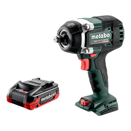 Metabo SSW 18 LTX 800 BL Akku Schlagschrauber 18 V 800 Nm 1 2 Brushless 1x LiHDX Akku 4 0 Ah ohne Ladegeraet 0 - toolbrothers