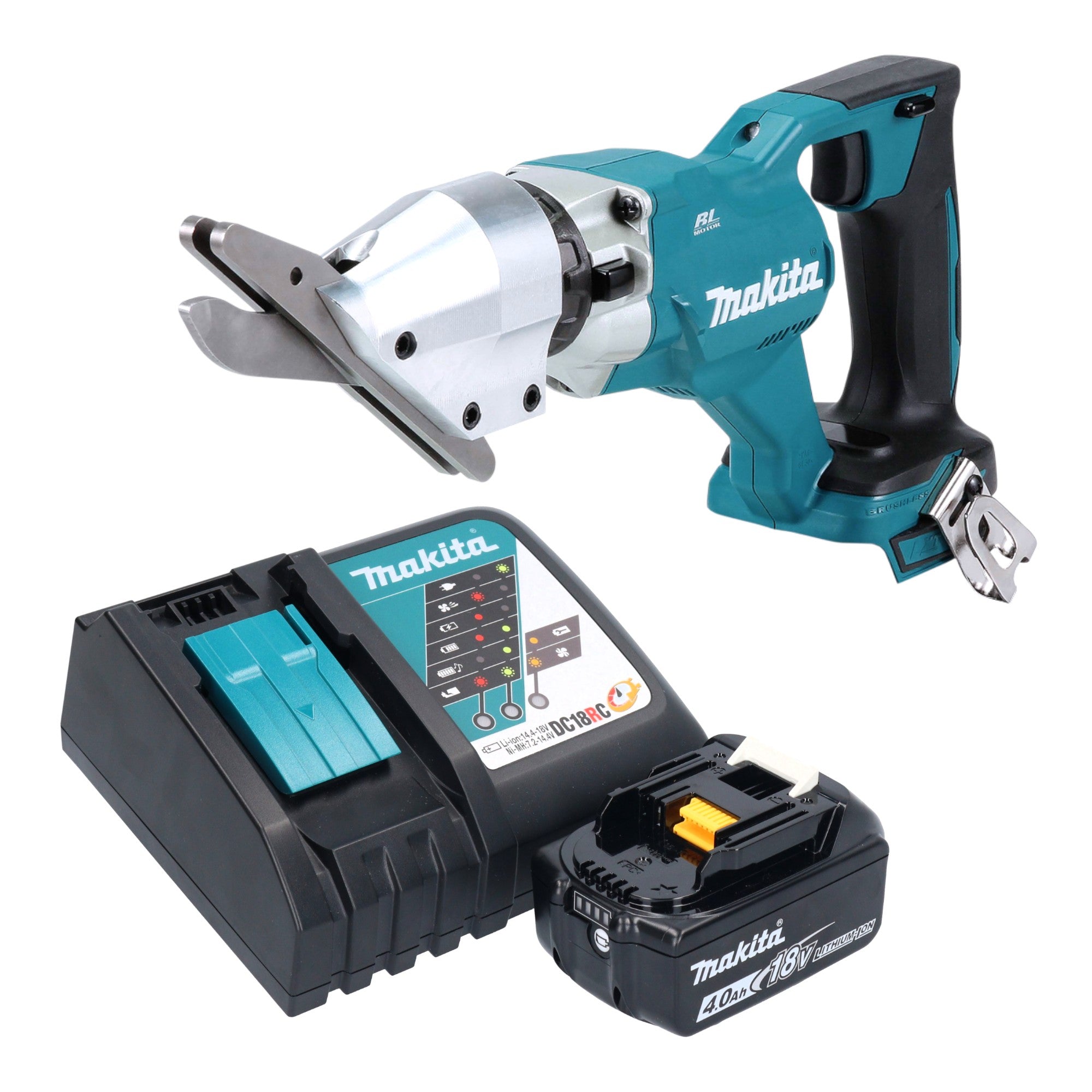 Makita DJS 800 RM1 Akku Faserzementschere 18 V Brushless 1x Akku 4 0 Ah Ladegeraet 0 - toolbrothers