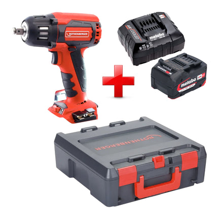 Rothenberger RO ID400 Akku Schlagschrauber 18 V 400 Nm Brushless 1x Akku 4 0 Ah Ladegeraet Rocase 0 - toolbrothers