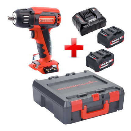 Rothenberger RO ID400 Akku Schlagschrauber 18 V 400 Nm Brushless 2x Akku 4 0 Ah Ladegeraet Rocase 0 - toolbrothers