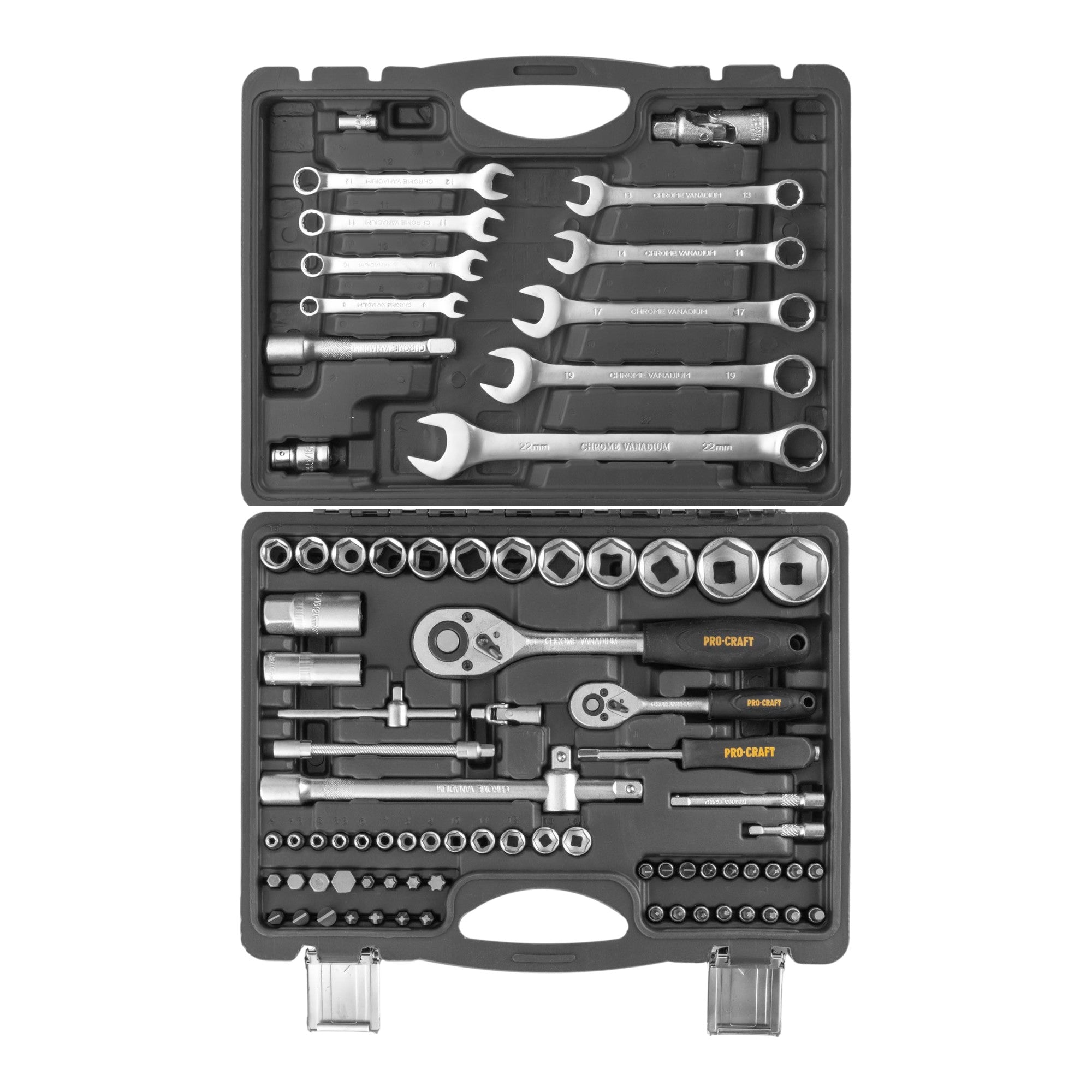 Procraft WS 82 Steckschluessel Set 82 tlg 1 4 1 2 Ratsche Schluessel Stecknuss Bits Koffer 2 - toolbrothers