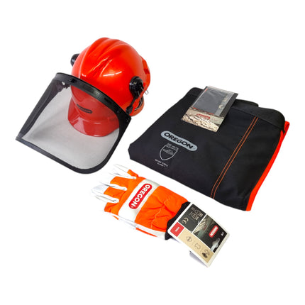 Oregon CS 1500 Kettensaege 2400 W 45 cm Schnittlaenge 3 8 579641 Schutzausruestung Set 574742A Schutzhelm Beinschutz Handschuhe 3 - toolbrothers