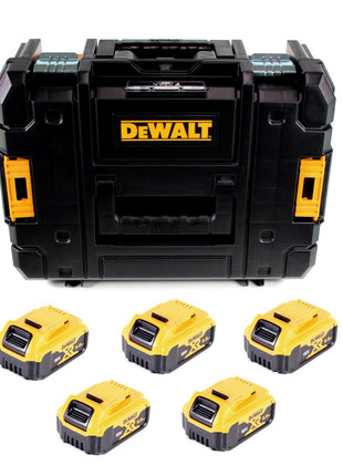 DeWalt DCB 184 P5 Akku Profi-Set mit 5x 18 V 5,0 Ah Akkus in TSTAK II DWST1-70703 Werkzeugkoffer - Toolbrothers