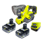 Ryobi R18PL 0 Akku Hobel 18 V 82 mm 2x Akku 5 0 Ah Ladegeraet 0 - toolbrothers