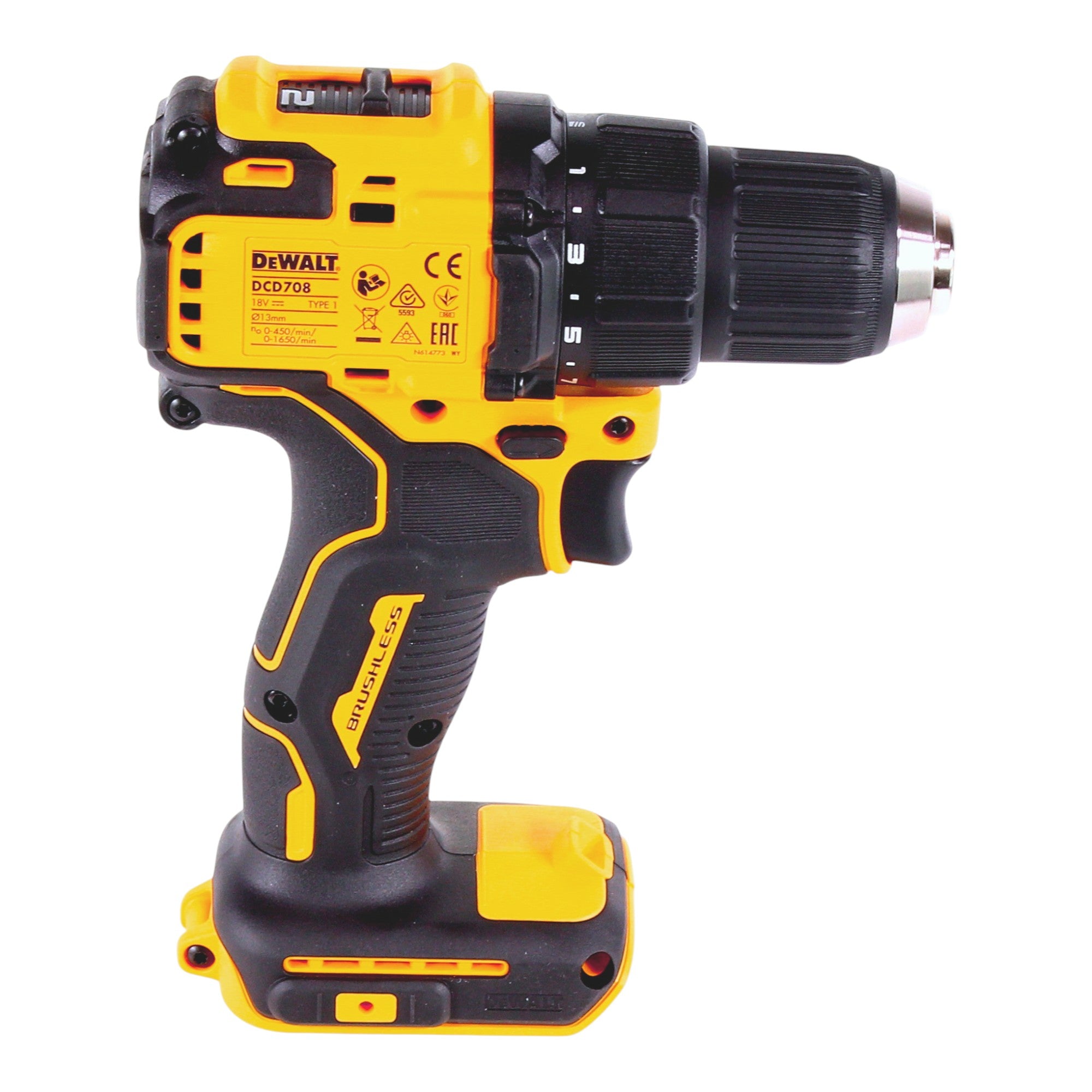 DeWalt DCD 708 N Akku Bohrschrauber 18 V 65 Nm Brushless 1x Akku 2 0 Ah ohne Ladegeraet 4 - toolbrothers