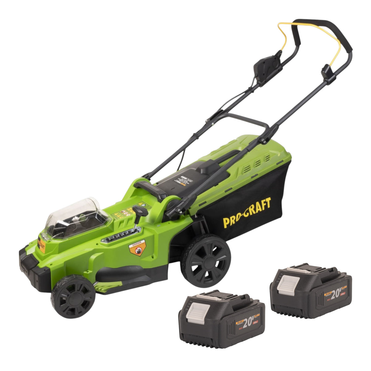 Procraft PLM20bb Tondeuse à gazon sans fil 40 V ( 2x 20 V ) 370 mm Brushless + 2x batterie 4,0 Ah - sans chargeur