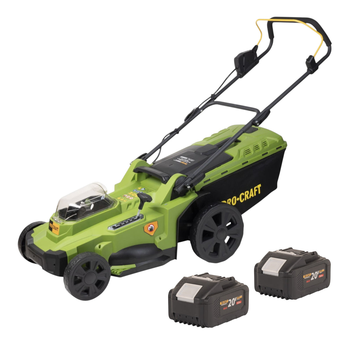Procraft PLM22bb Tondeuse à gazon sans fil 40 V ( 2x 20 V ) 430 mm Brushless + 2x batterie 8,0 Ah - sans chargeur