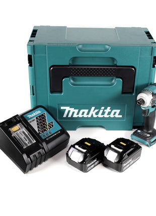 Makita DTD 170 RGJ Akku Schlagschrauber 1/4" 18 V Brushless Li-Ion mit 2x 6,0 Ah Akku und Ladegerät im MakPac - Toolbrothers