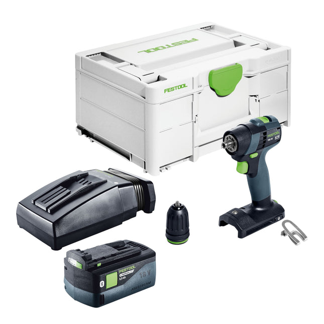 Festool TXS 18 Basic Akku Bohrschrauber 18 V 40 Nm Brushless 1x Akku 5 0 Ah Ladegeraet Systainer 0 - toolbrothers