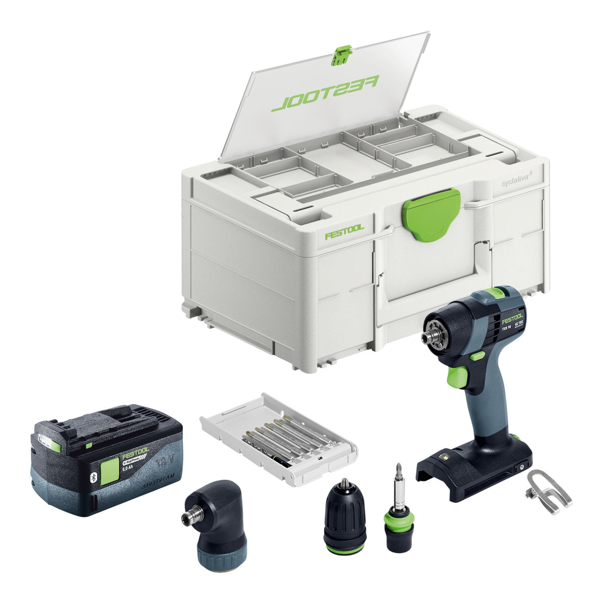 Festool TXS 18-Basic-Set Perceuse-visseuse sans fil 18 V 40 Nm Brushless + 1x batterie 5,0 Ah + Systainer - sans chargeur