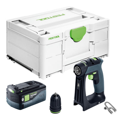 Festool CXS 18 Basic Akku Bohrschrauber 18 V 40 Nm Brushless 1x Akku 5 0 Ah Systainer ohne Ladegeraet 0 - toolbrothers