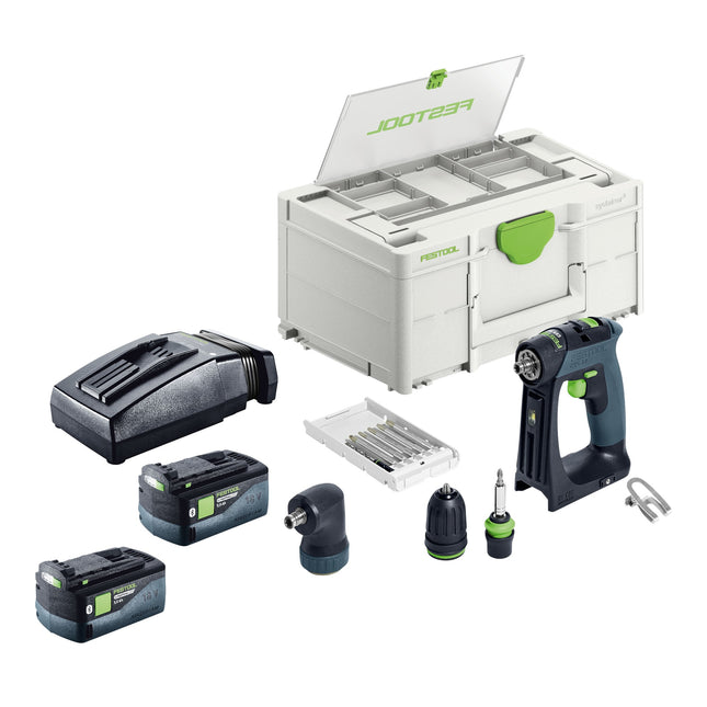 Festool CXS 18 Basic Set Akku Bohrschrauber 18 V 40 Nm Brushless 2x Akku 5 0 Ah Ladegeraet Systainer 0 - toolbrothers
