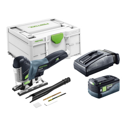 Festool CARVEX PSC 420 EB Basic Akku Pendelstichsaege 18 V 120 mm Brushless 1x Akku 5 0 Ah Ladegeraet Systainer 0 - toolbrothers