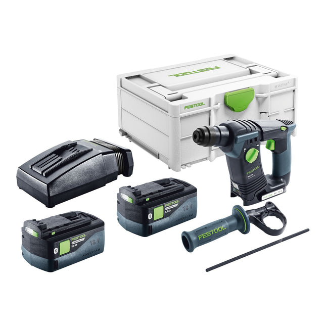 Festool BHC 18 Basic Akku Bohrhammer 18 V 1 8 J SDS Plus Brushless 2x Akku 5 0 Ah Ladegeraet Systainer 0 - toolbrothers