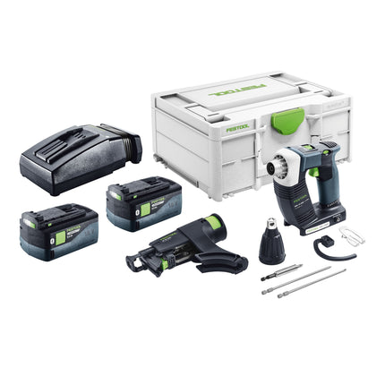 Festool DURADRIVE DWC 18 2500 Basic Akku Bauschrauber 18 V 18 Nm Brushless 2x Akku 5 0 Ah Ladegeraet Systainer 0 - toolbrothers