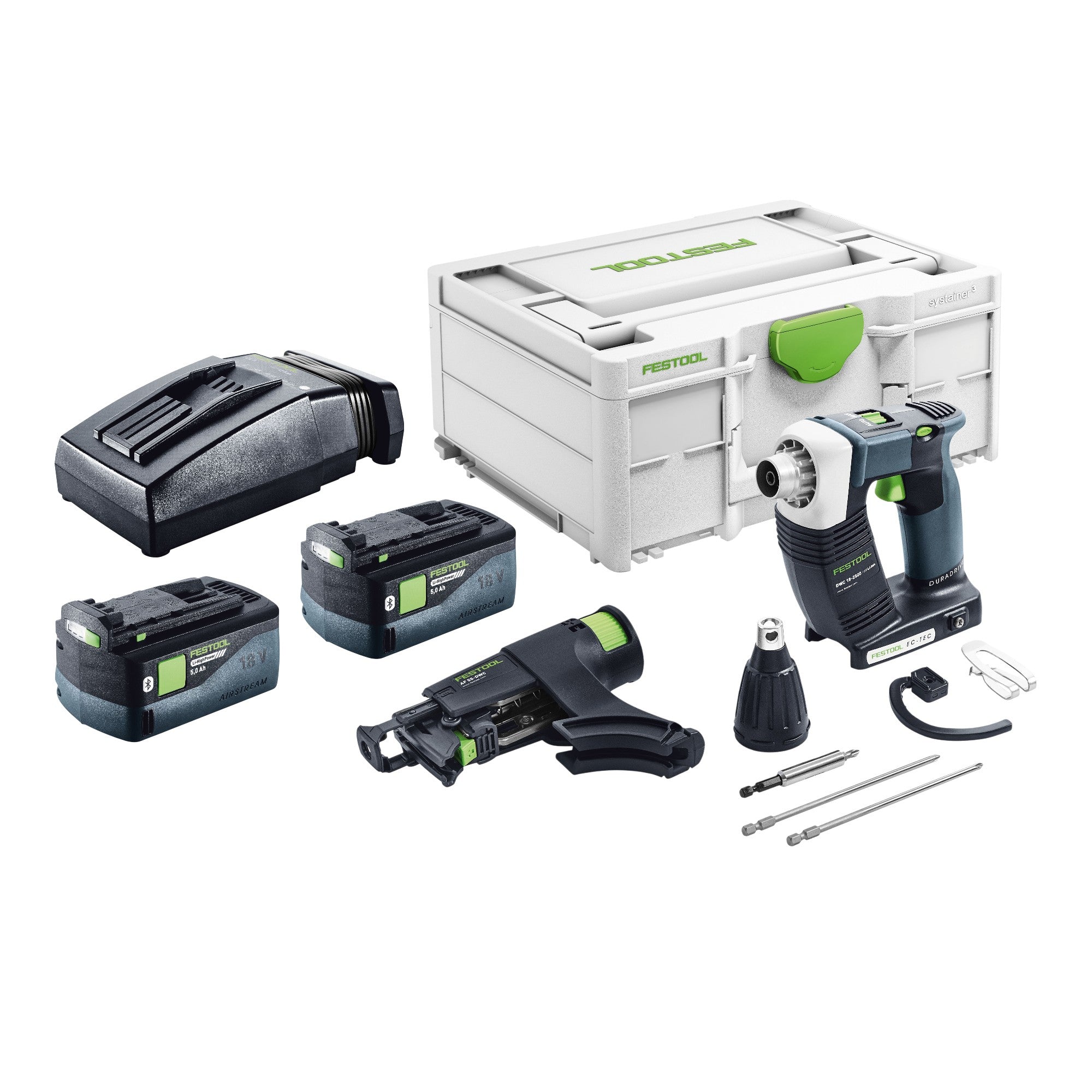 Festool DWC 18 2500 Basic Akku Bauschrauber 18 V 18 Nm Brushless 2x Akku 5 0 Ah Ladegeraet Systainer 0 - toolbrothers