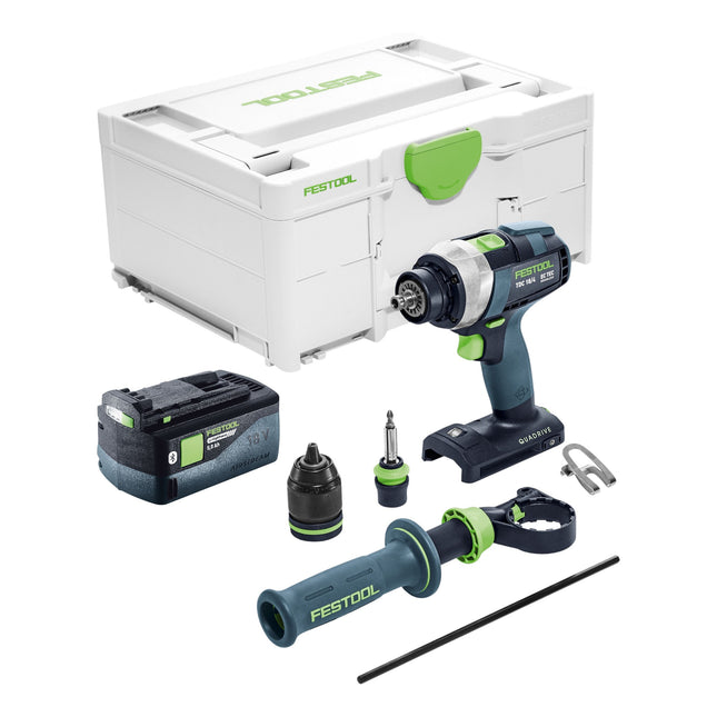 Festool TDC 18 4 I Basic Akku Bohrschrauber 18 V 75 Nm Brushless 1x Akku 5 0 Ah Systainer ohne Ladegeraet 0 - toolbrothers