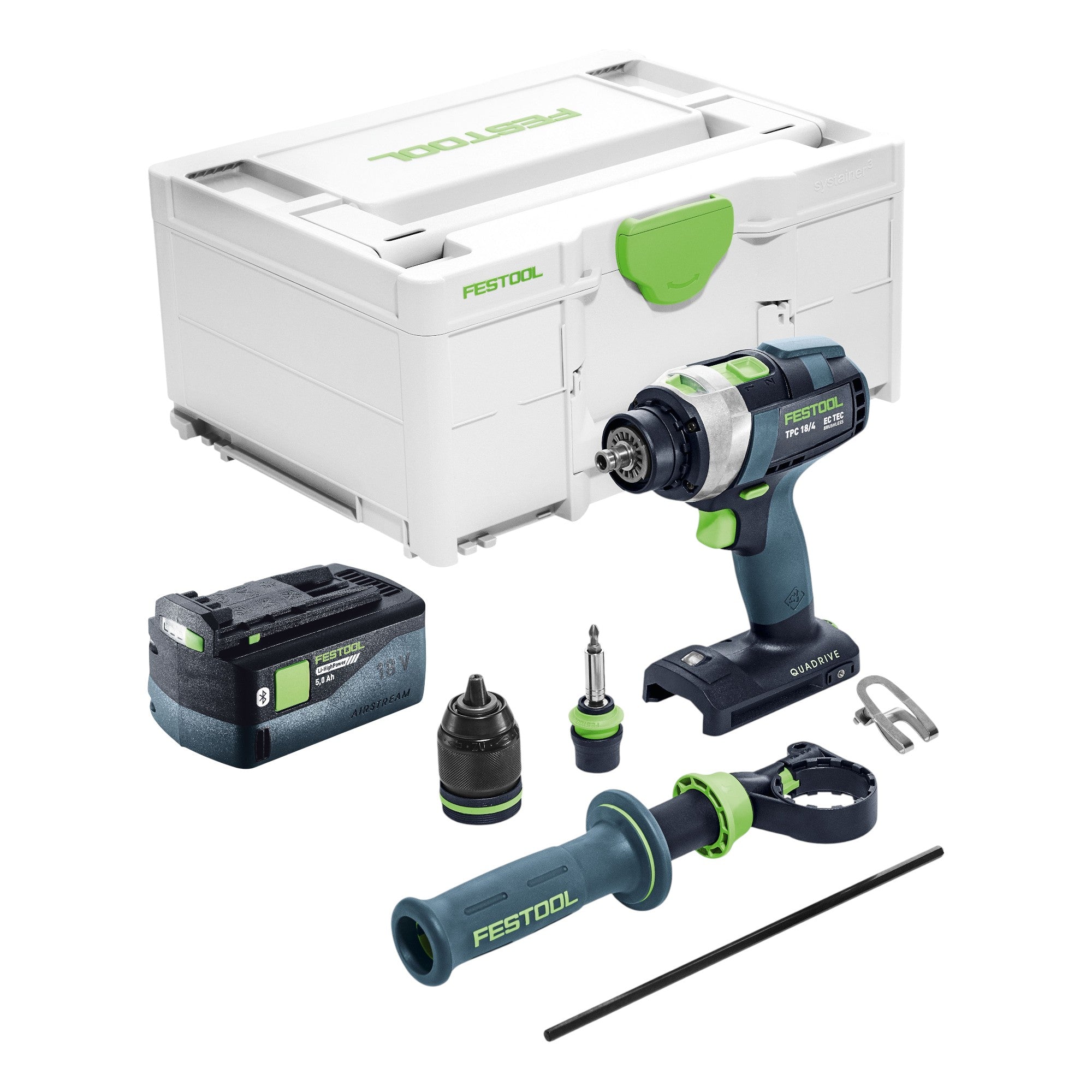 Festool TPC 18 4 Basic Akku Schlagbohrschrauber 18 V 75 Nm Brushless 1x Akku 5 0 Ah Systainer ohne Ladegeraet 0 - toolbrothers