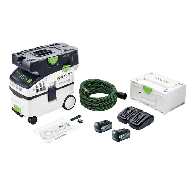 Festool CTMC MIDI I Basic Akku Absaugmobil 36 V 2x 18 V Staubkl M 2x Akku 5 0 Ah Doppelladegeraet Systainer 0 - toolbrothers