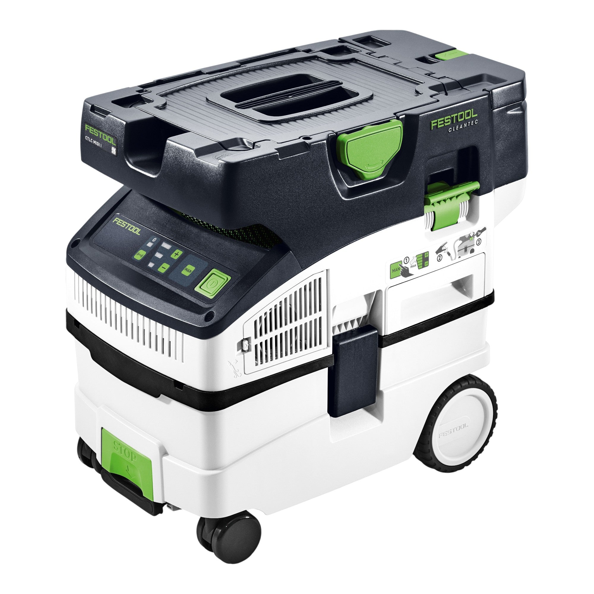 Festool CTLC MIDI I Basic Akku Absaugmobil 36 V 2x 18 V Staubklasse L 2x Akku 5 0 Ah Doppelladegeraet Systainer 1 - toolbrothers