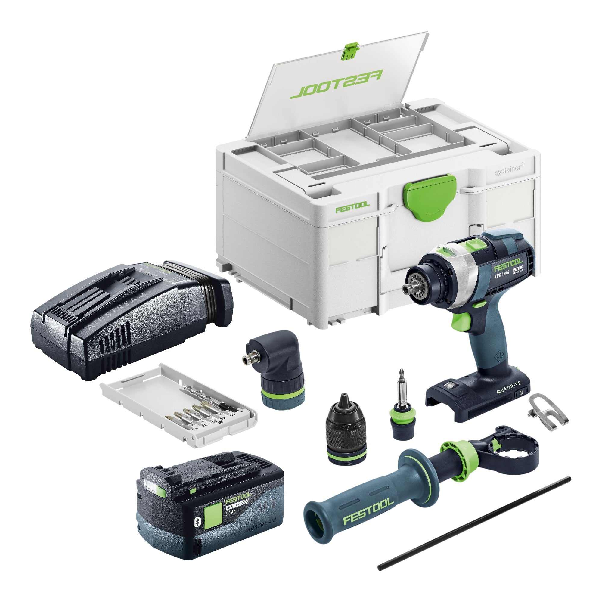 Festool TPC 18 4 Basic Set Akku Schlagbohrschrauber 18 V 75 Nm Brushless 1x Akku 5 0 Ah Schnellladegeraet Systainer 0 - toolbrothers