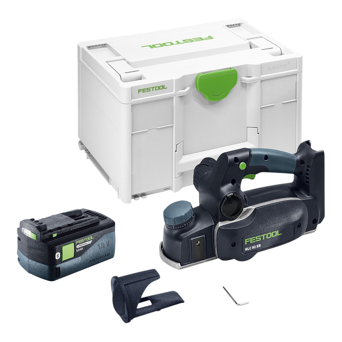Festool HLC 82 EB-Basic Rabot sans fil 18 V 82 mm Brushless + 1x batterie 5,0 Ah + Systainer - sans chargeur