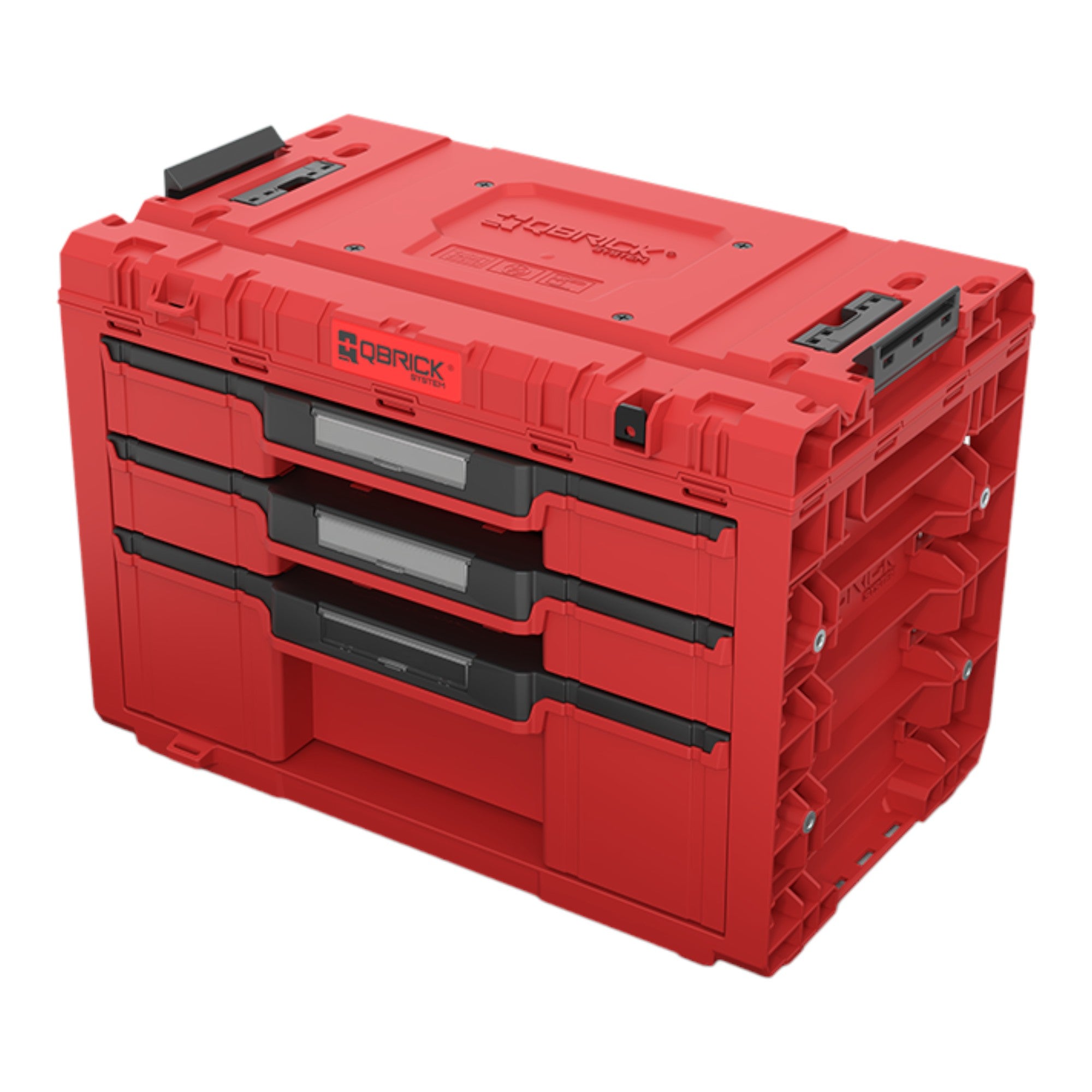 Qbrick System PRIME Drawer 3 Toolbox Expert RED ULTRA HD modularer Werkzeugkasten mit 3 Schubladen 542 x 335 x 369 mm 22 6 l 3 - toolbrothers