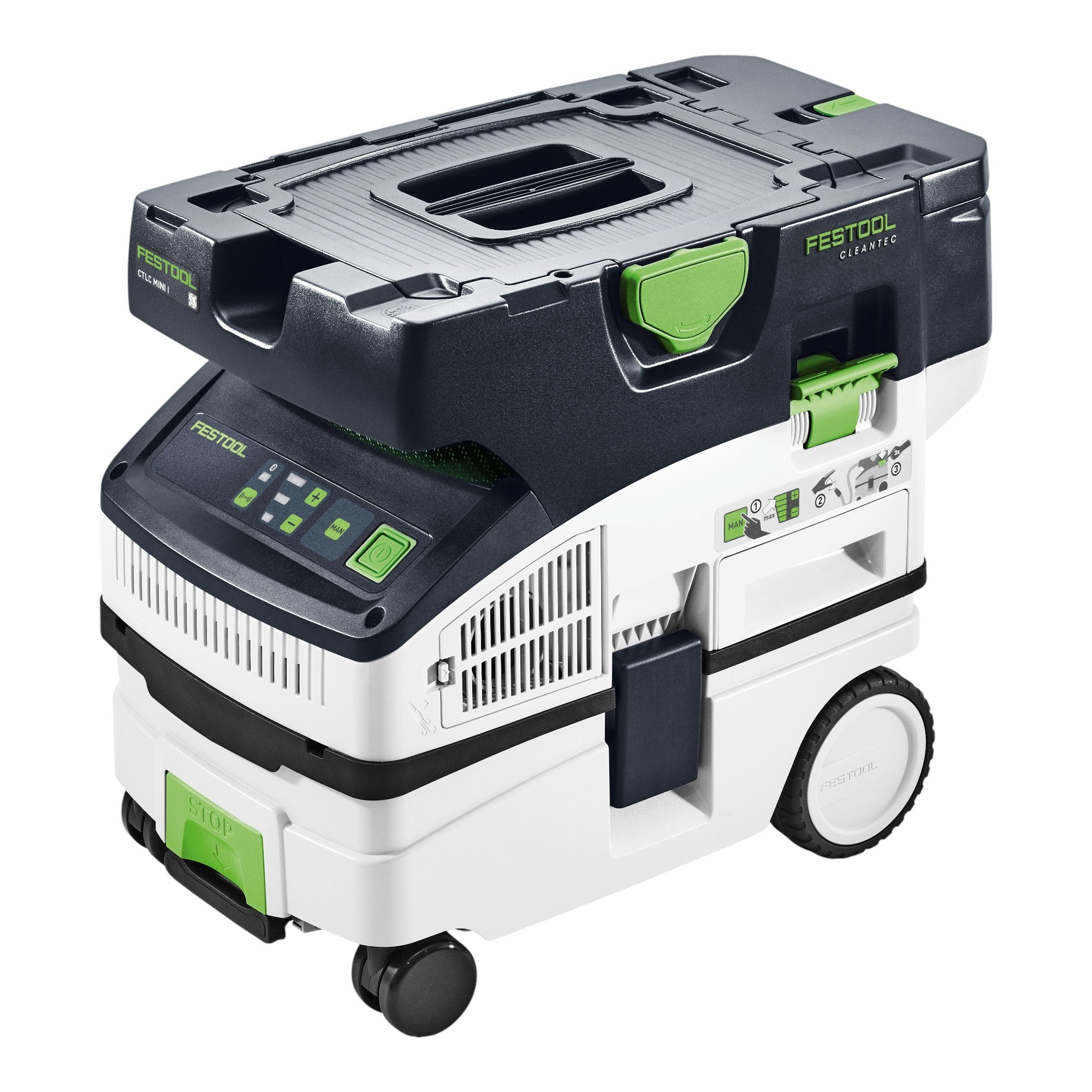 Festool CTLC MINI I Basic Akku Absaugmobil 36 V 2x 18 V Staubkl L 4x Akku 5 0 Ah Doppelladegeraet Systainer 1 - toolbrothers