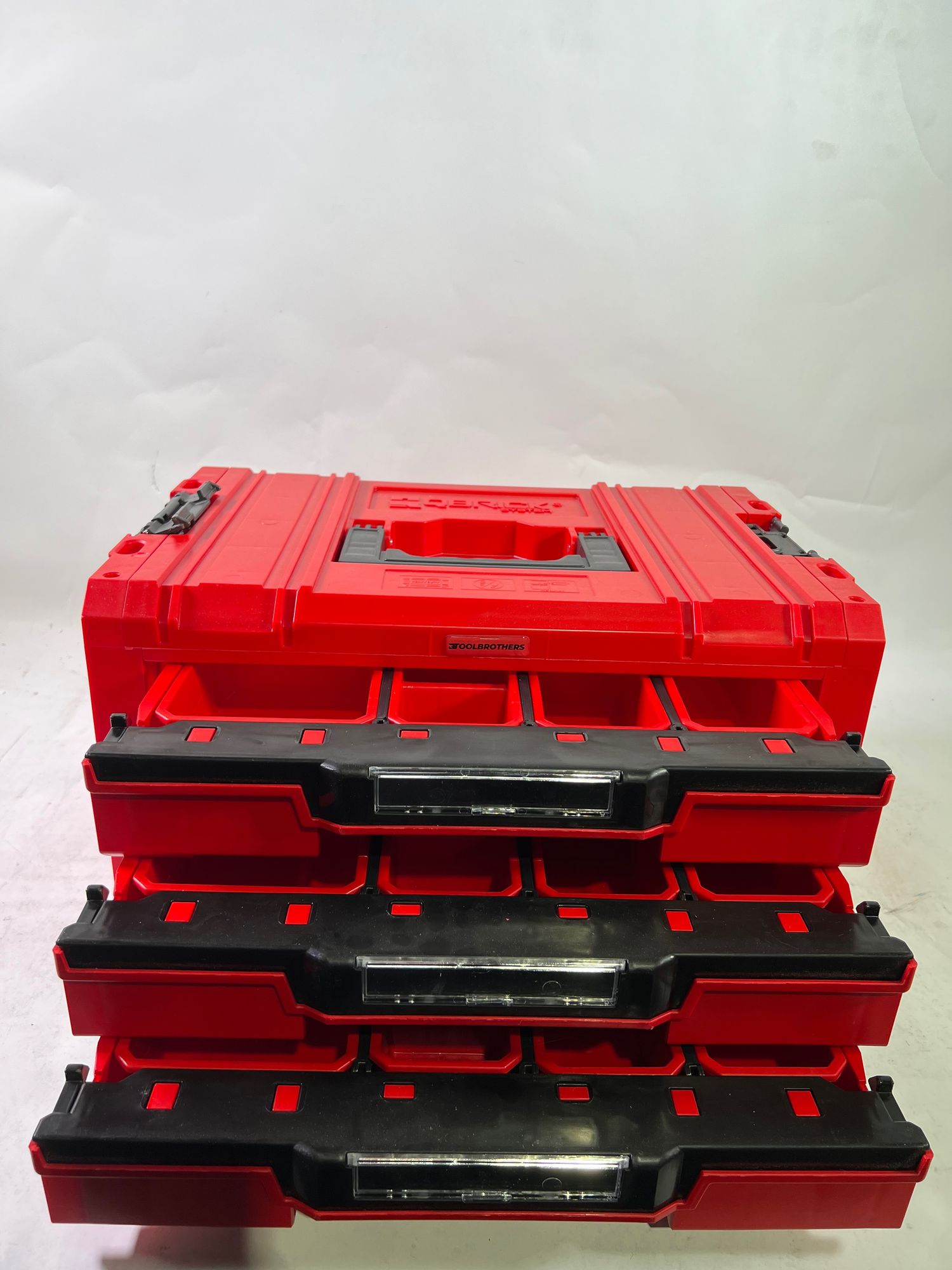 Qbrick System PRO Drawer 3 Toolbox 2 0 Expert RED ULTRA HD Werkzeugkoffer 450 x 310 x 244 mm 13 5 l stapelbar IP54 mit 3 Schubladen Gebraucht 1 - toolbrothers